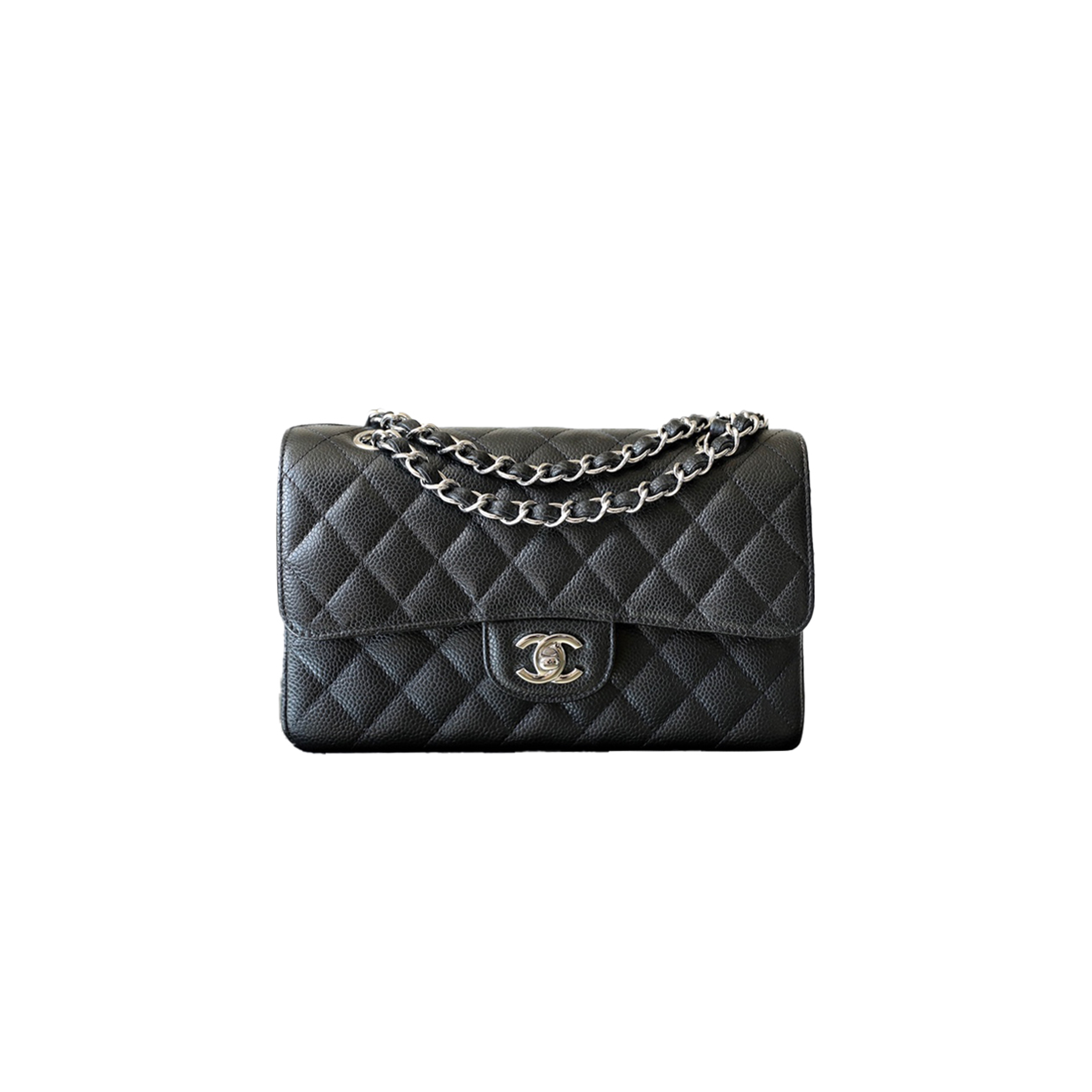 CHANEL CLASSIC FLAP SMALL BLACK A01113 (23*14.5*6cm)